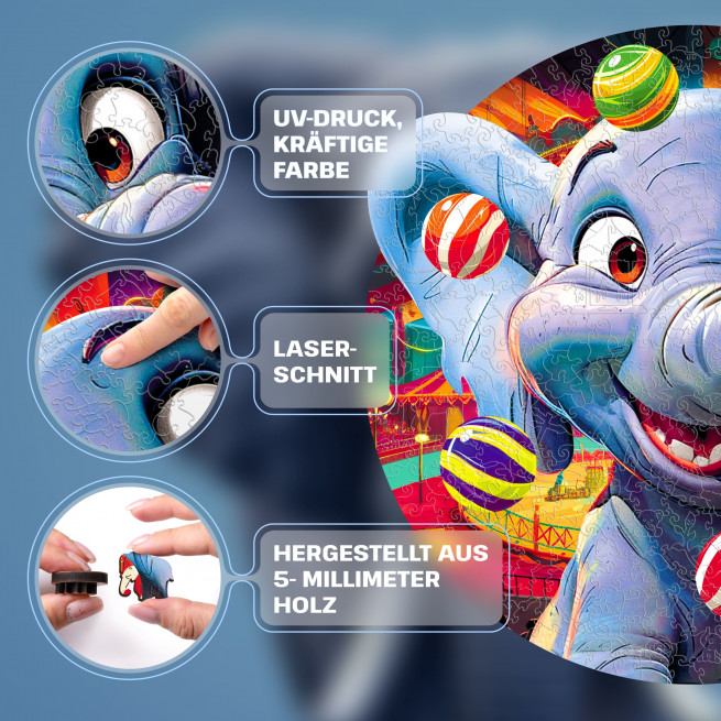 Fotos und Abbildungen von Funny Elephant Puzzle 500 pieces. ESC WELT.