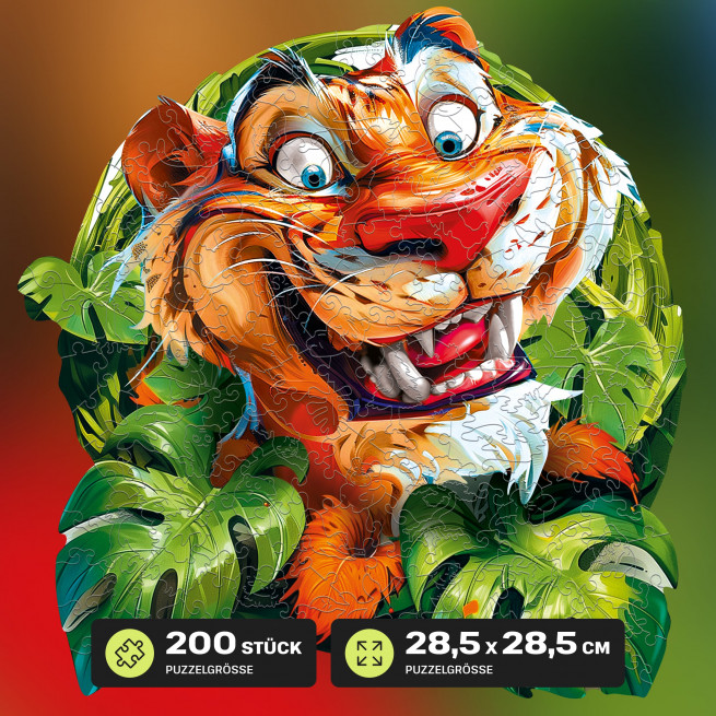 Fotos und Abbildungen von Funny Tiger Puzzle 200 pieces. ESC WELT.