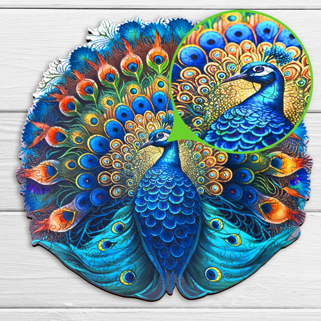 Fotos und Abbildungen von Pfau Puzzle 300 Teile. ESC WELT.