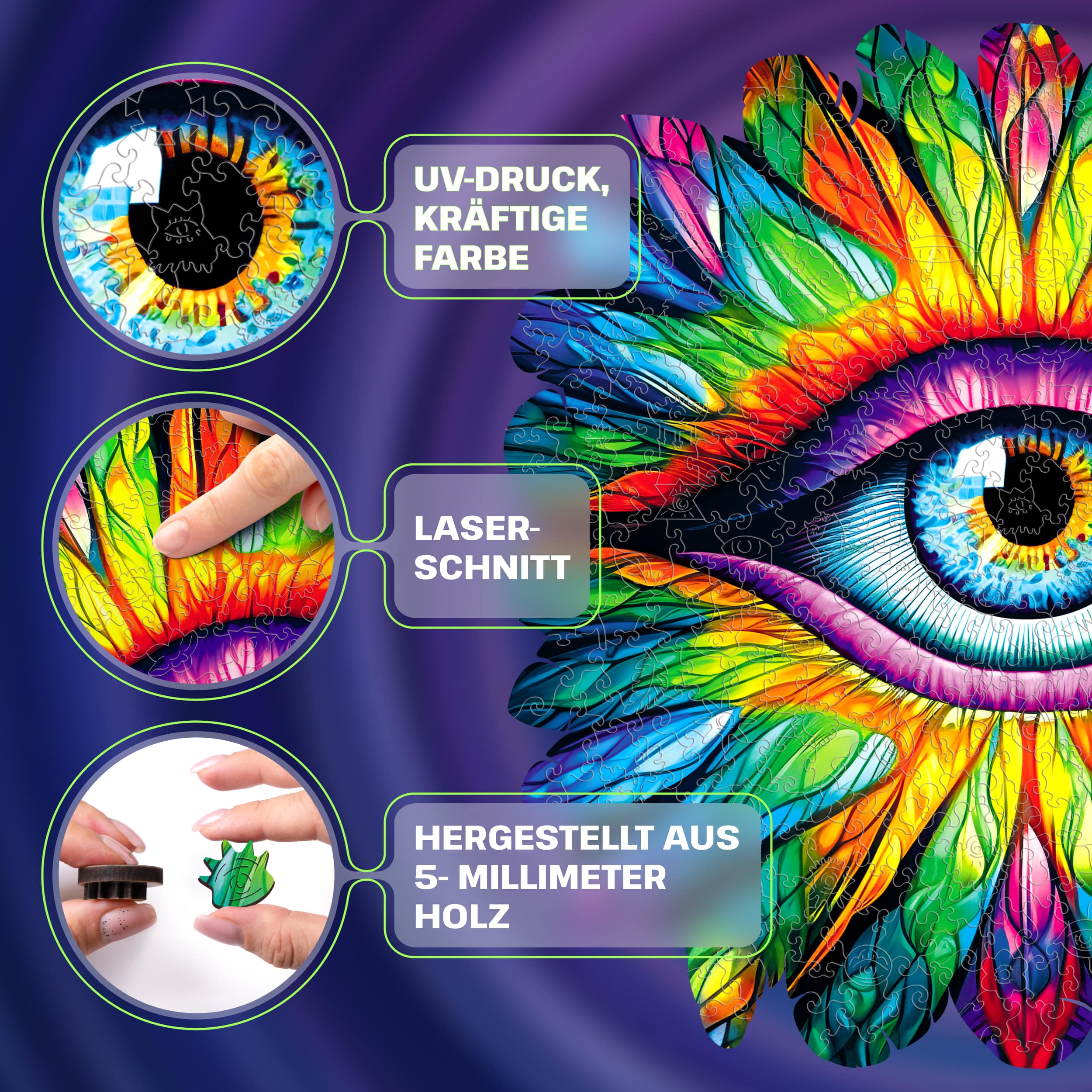 Fotos und Abbildungen von Eye puzzle 200 pieces. ESC WELT.