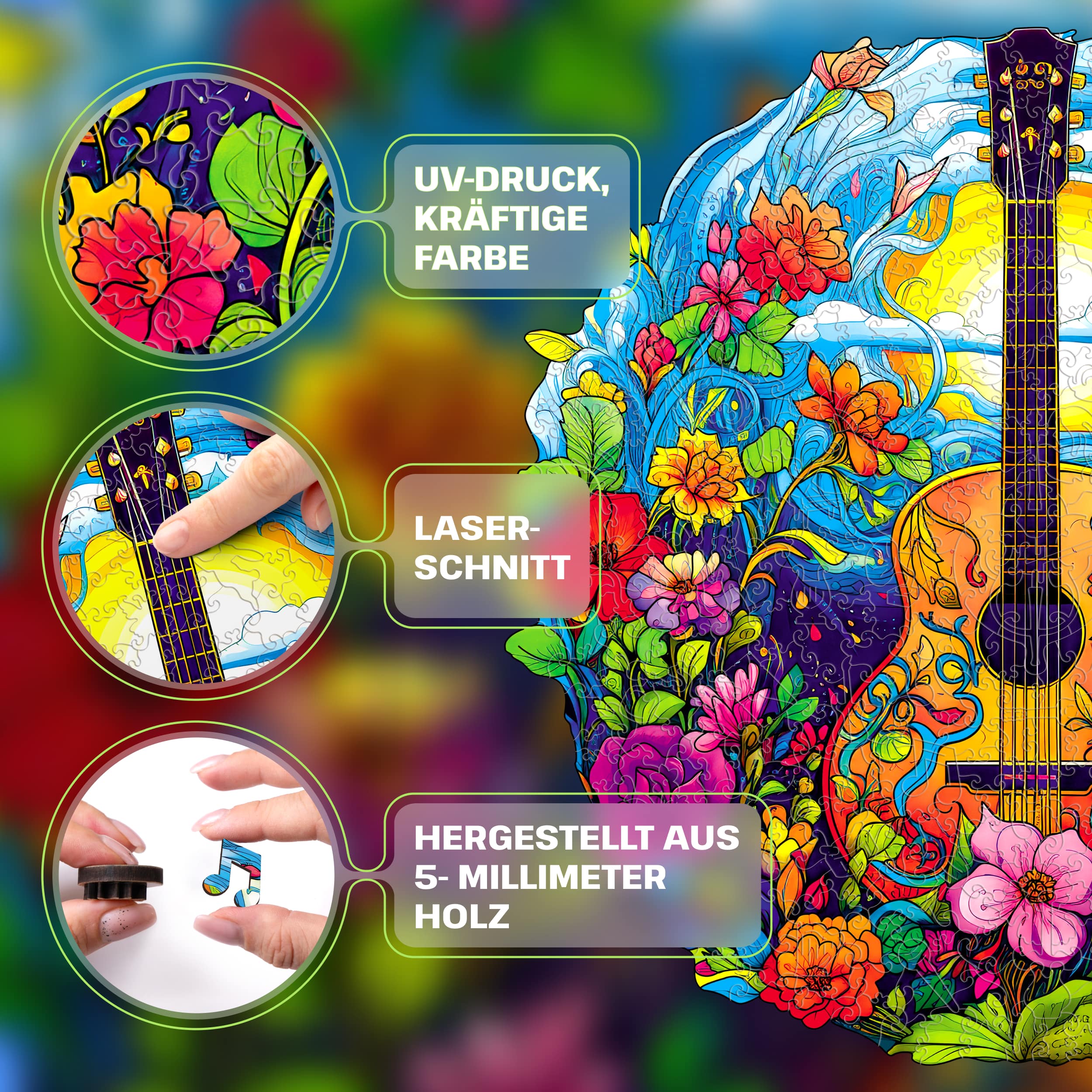 Fotos und Abbildungen von Guitar puzzle 200 pieces. ESC WELT.