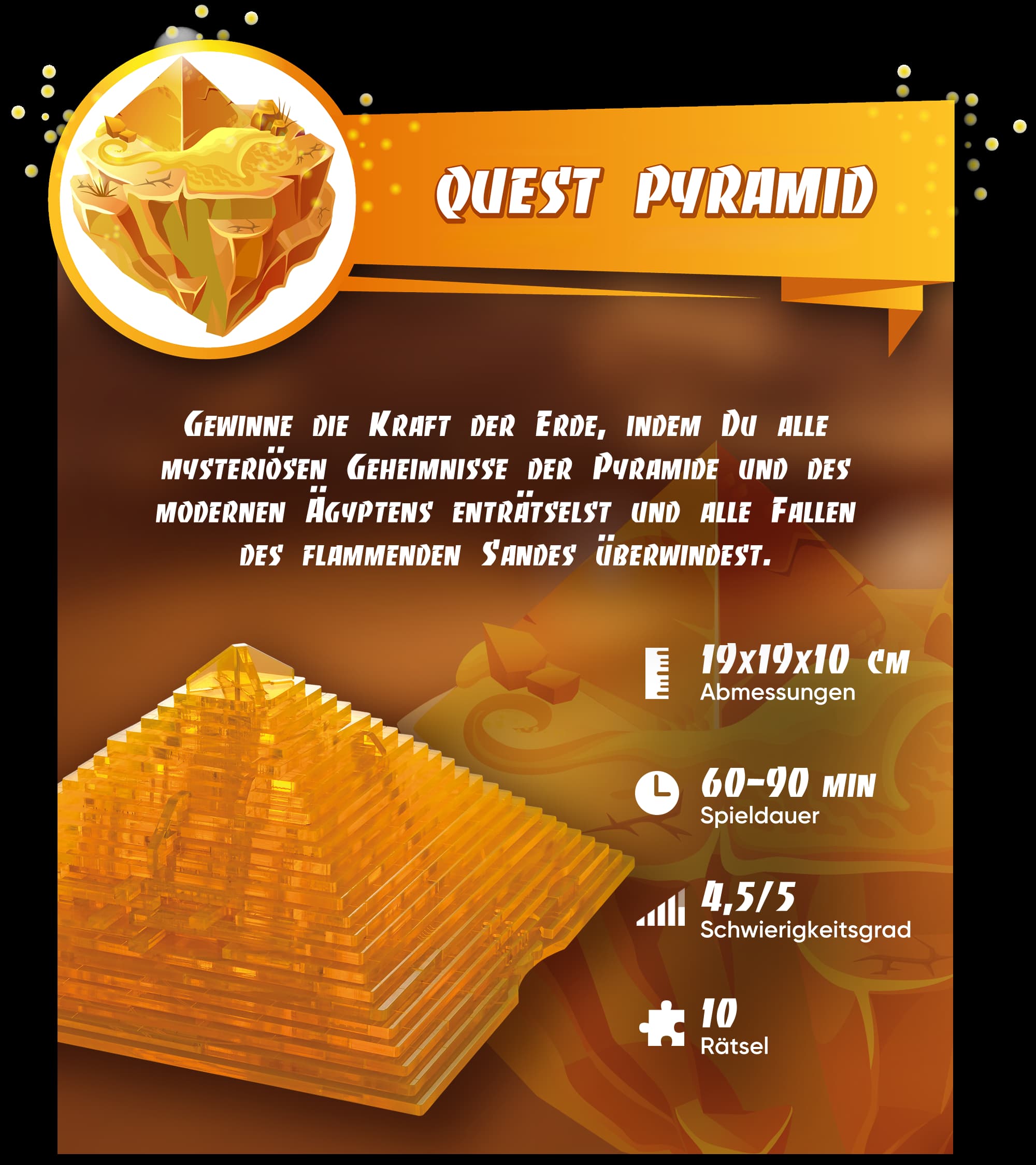 Fotos und Abbildungen von Quest Pyramid Flaming Sand. ESC WELT.